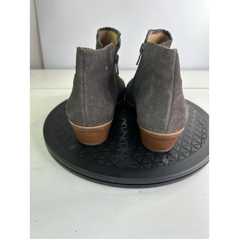 Jack Rogers Suede Slip On Ankle Booties - Gray - Size 8 M
